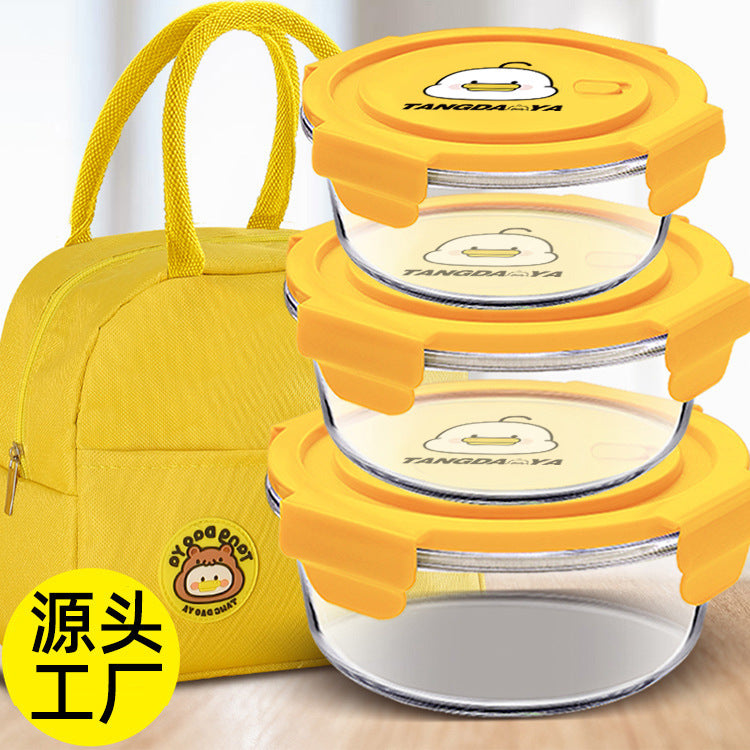 Duck Glass Lunch Box – Microwave Safe Bento Bowl