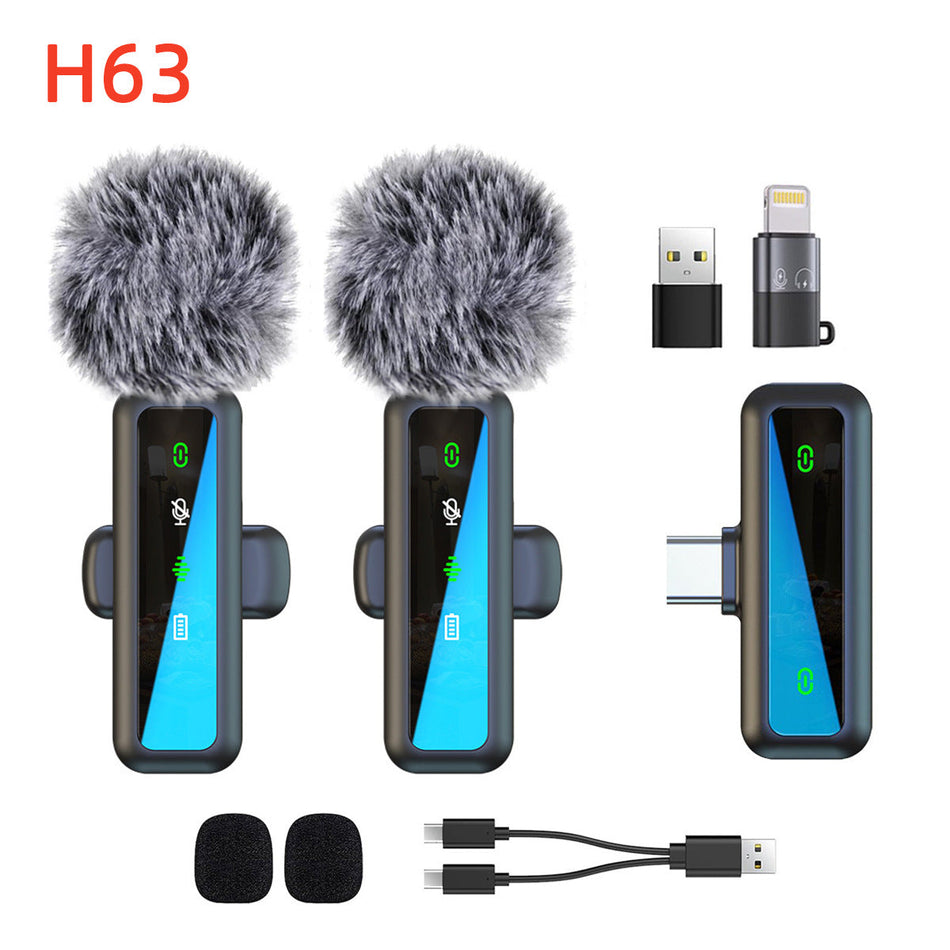 H63 Wireless Lavalier Microphone – Mini Noise Reduction