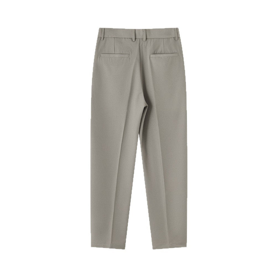 Slim Fit Draping Men’s Cropped Suit Pants