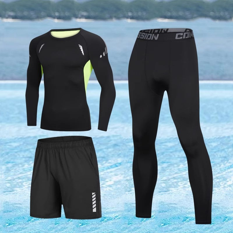 Men’s Long Sleeve Swimsuit Set for Beach & Surf