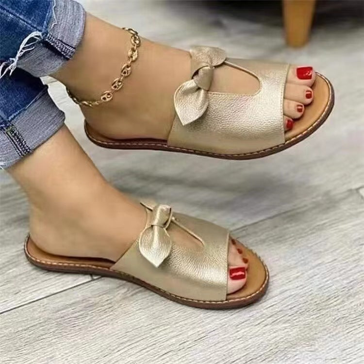 INSTOCK-Bow Flat Slippers  Summer Sandals for Women (Plus Size)