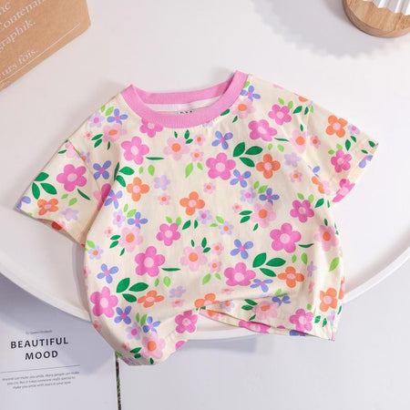 Girls 3D Flower Cotton T-Shirt – Cute Summer Top – T-Shirts – Image 9