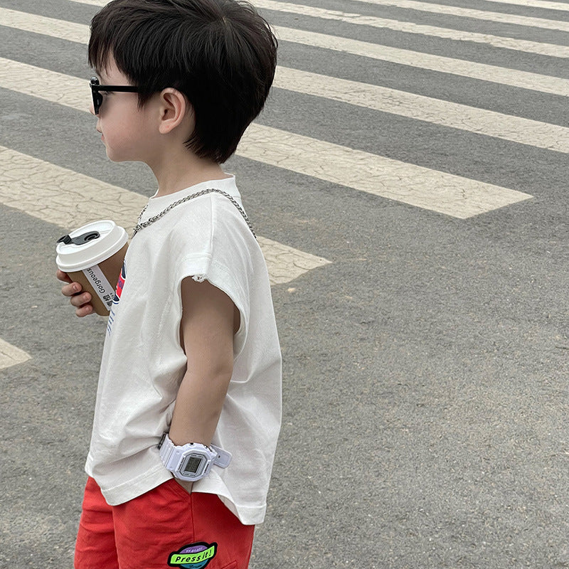 Boys' Sleeveless Summer Vest – Stylish Cool T-Shirt 2024