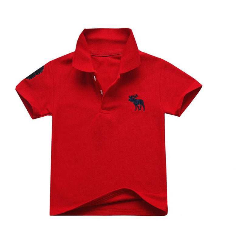 Kids’ Summer Lapel POLO T-Shirt Pure Cotton Short Sleeve