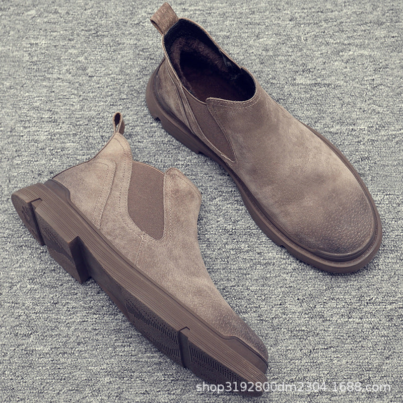 H688 Retro British Style Martin Boots Chelsea Shoes Men Plus
