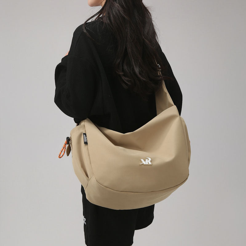 STOCK-Workwear Style Large Dumpling Crossbody Bag