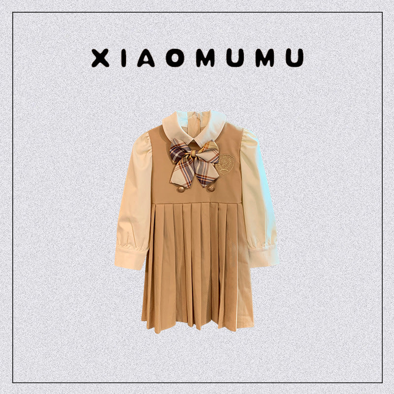Girls JK Academy Dress Korean Style Autumn 2026 – Spring Autumn Kids Fashion Nepal | Tudoholic