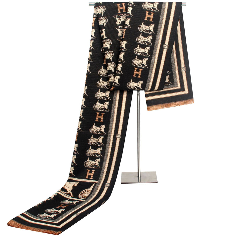 Men’s Classic Wheel Horse Scarf Business Casual European Style