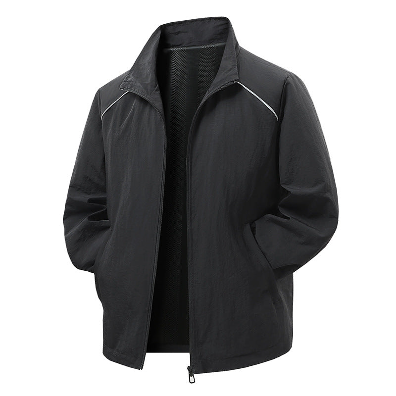 Men’s Stand-Up Collar Outdoor Windbreaker Jacket