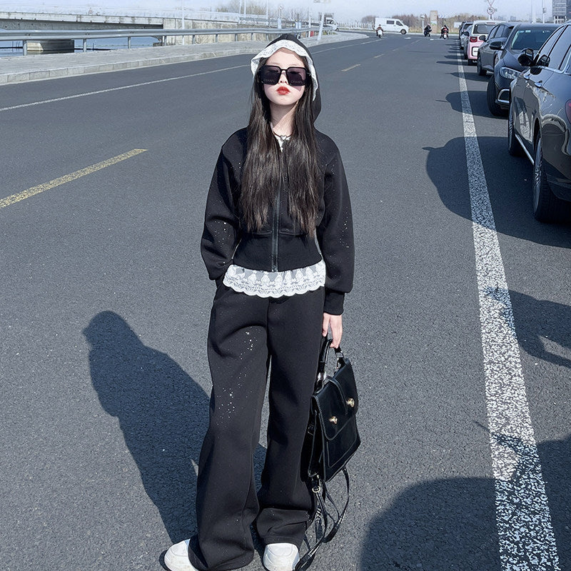 Girls Korean Sweater Set – Wide Leg Pants Outfit – Outfit Sets – Image 6