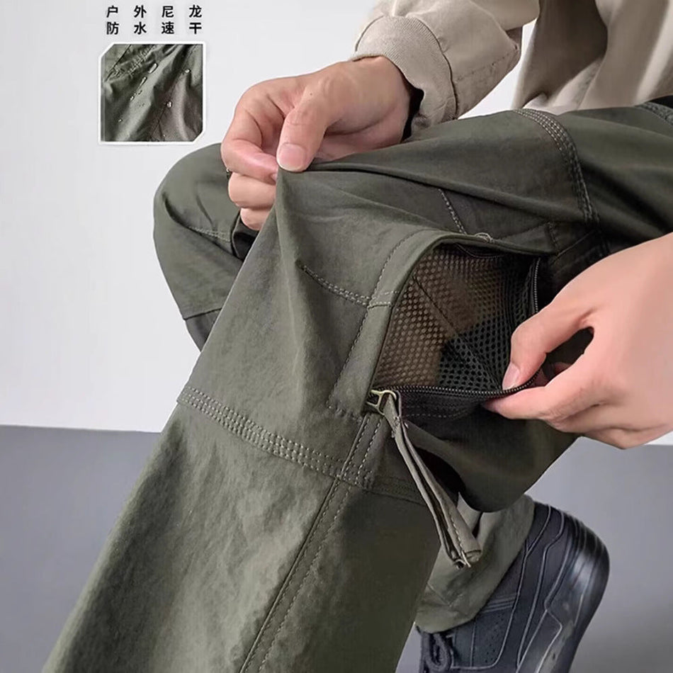 INSTOCK-Nylon Outdoor Workwear Pants Men Hiking