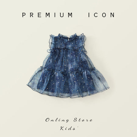 Girls Sequin Mesh Dress Summer 2025 Elegant Style – Summer Kids Fashion Nepal | Tudoholic