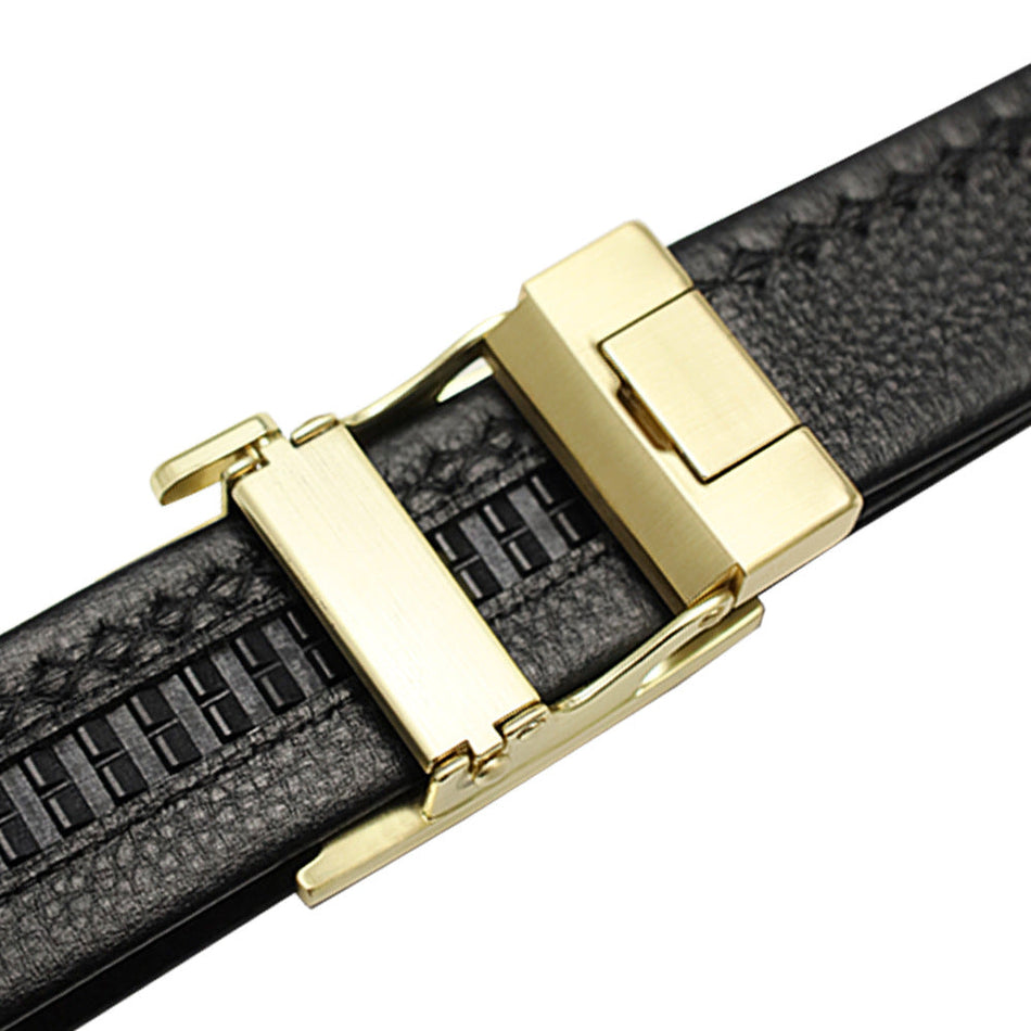 Paul Light Luxury Men's Leather Belt – Automatic Buckle