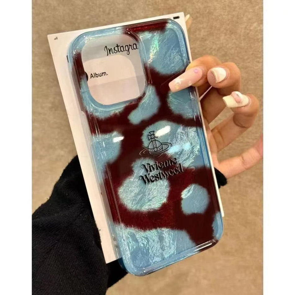 iPhone 13–16 Pro Max INS Colorblock Couple Case