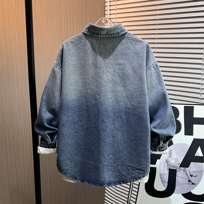 Boys Denim Shirt Jacket Korean Style Spring Wear