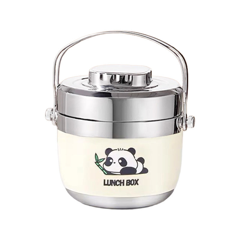 Portable Insulated Lunch Box 304 Stainless Steel Double-Layered