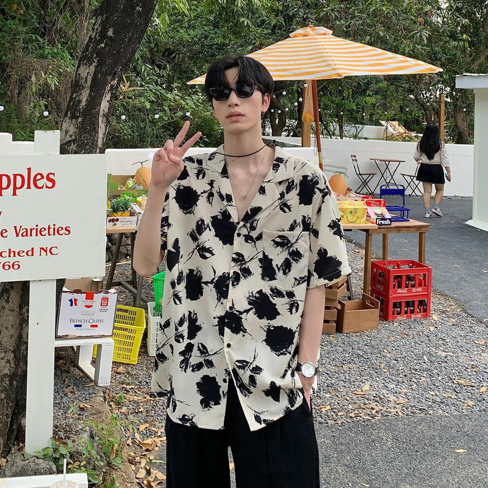 Korean Floral Shirt – Vacation Vibes, Retro Feels