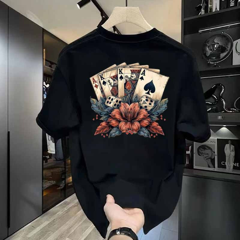STOCK-Men's Summer Cotton Printed T-Shirt – Cool & Stylish Tee
