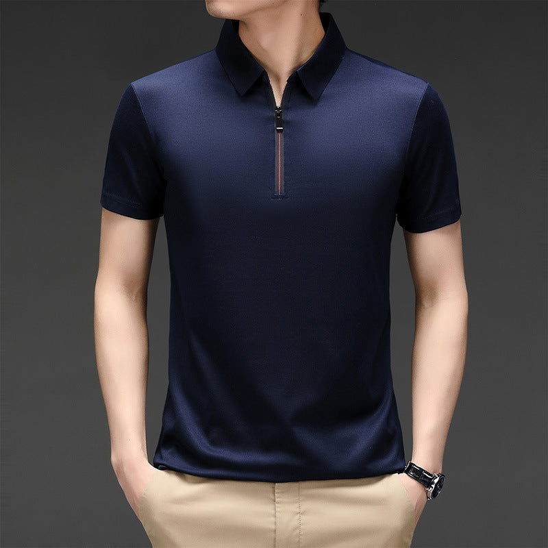 Ice Silk Men's Polo T-Shirt – Thin & Cool Large Size