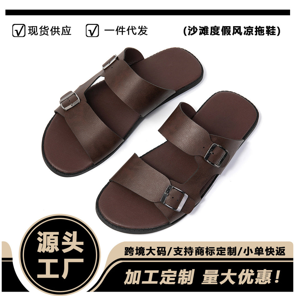 Men’s Large-Size Non-Slip Summer Beach Casual Sandals
