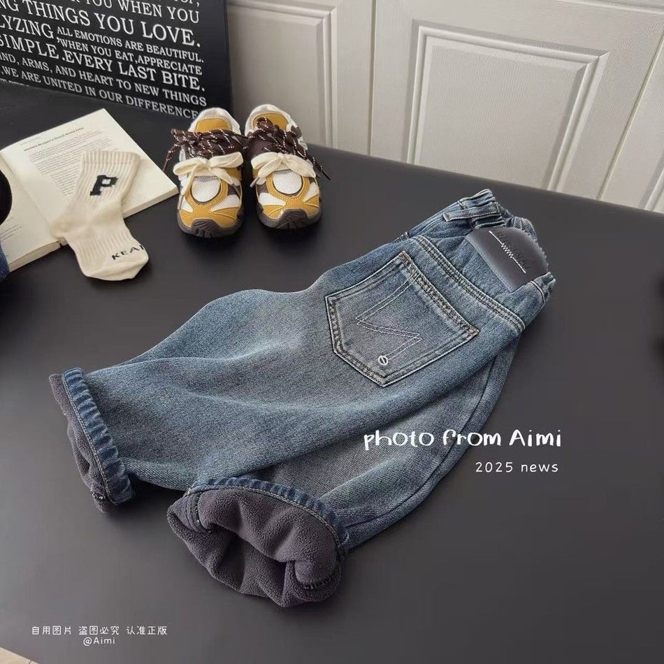 Boys Korean-Style Soft Denim Pants