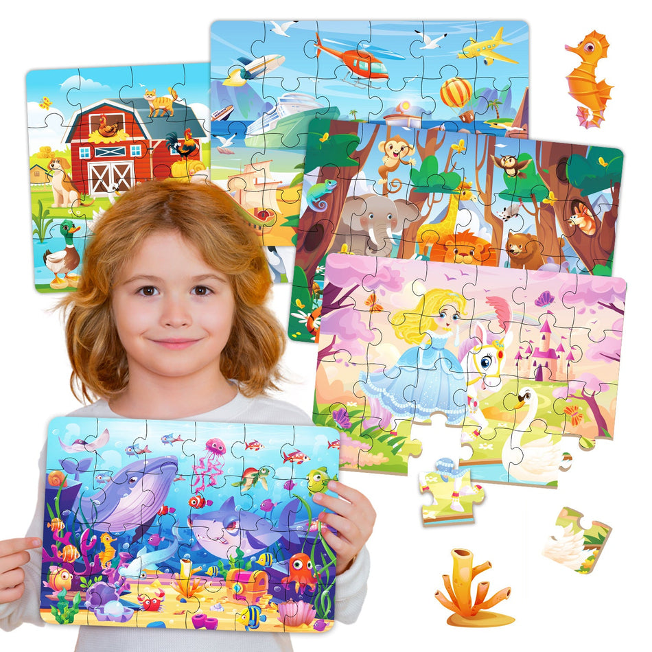 Kids DIY Cartoon Puzzle for Ages 3 to 6 Early Learning Fun
