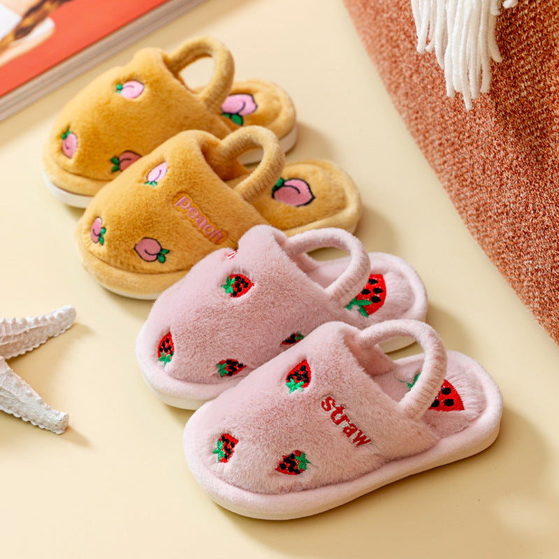 Kids Plush Cotton Slippers