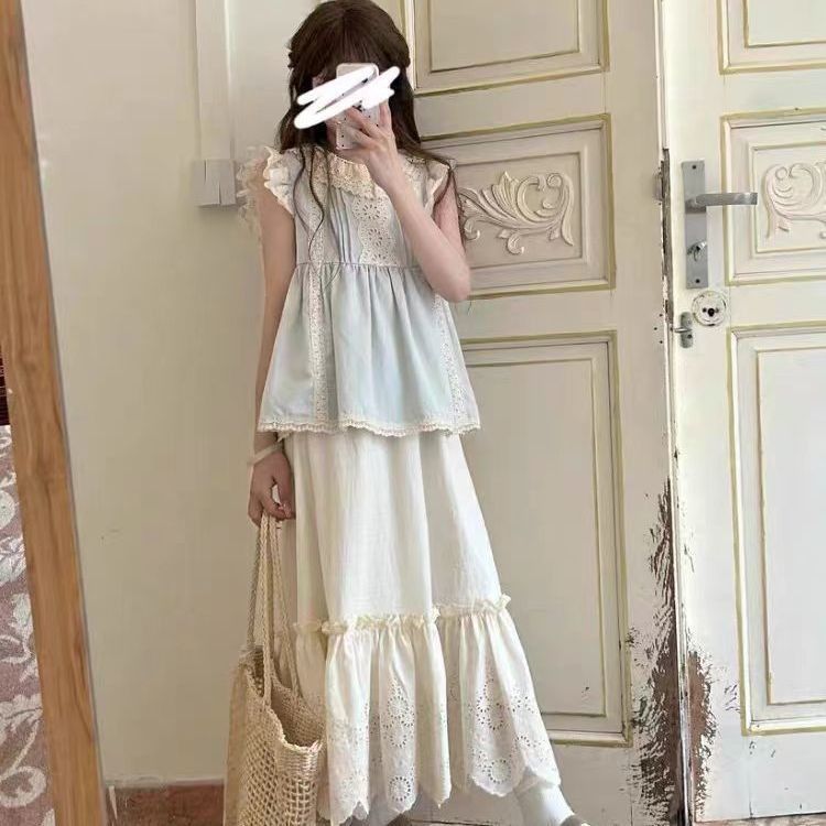 Girls Korean Flutter Sleeve Skirt Summer Set – Baby & Children's Outfits – Image 6