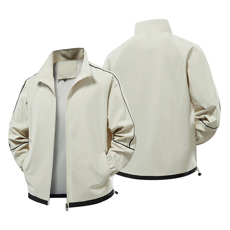 Men’s Stand Collar Pilot Windbreaker Baseball Jacket