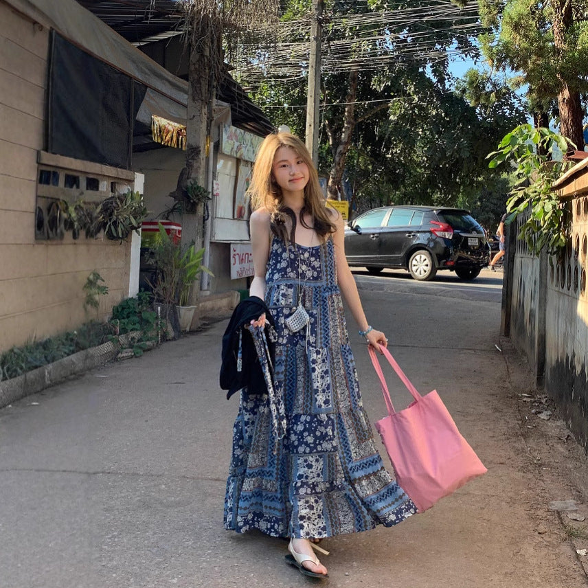 STOCK-Floral Boho Maxi Dress