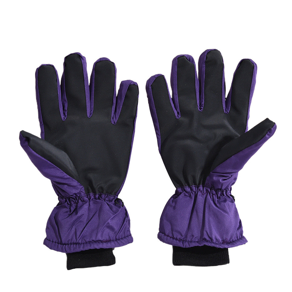 Kids Winter Ski Gloves Fleece-Lined Thickened Warm Outdoor Gloves