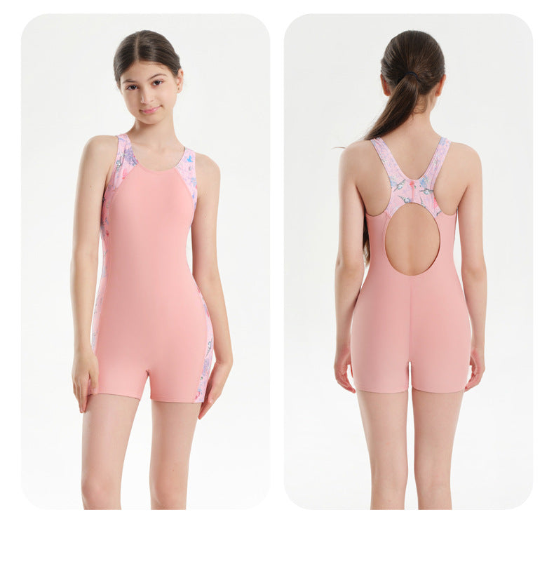 Girls’ One-Piece Professional Boxer Swimsuit