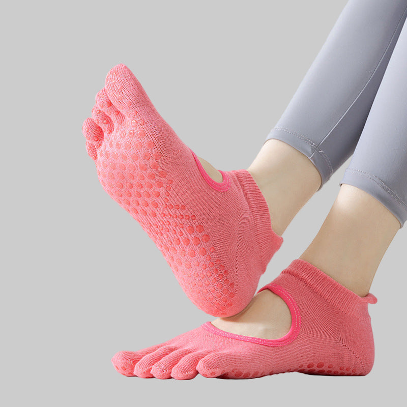 Professional Non-Slip Silicone Toe Yoga Socks (Pack of 3)