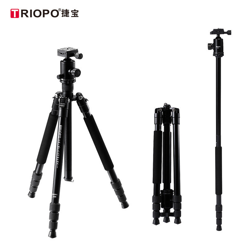 Jiebao T258 Metal SLR Tripod with Monopod & Extension Rod