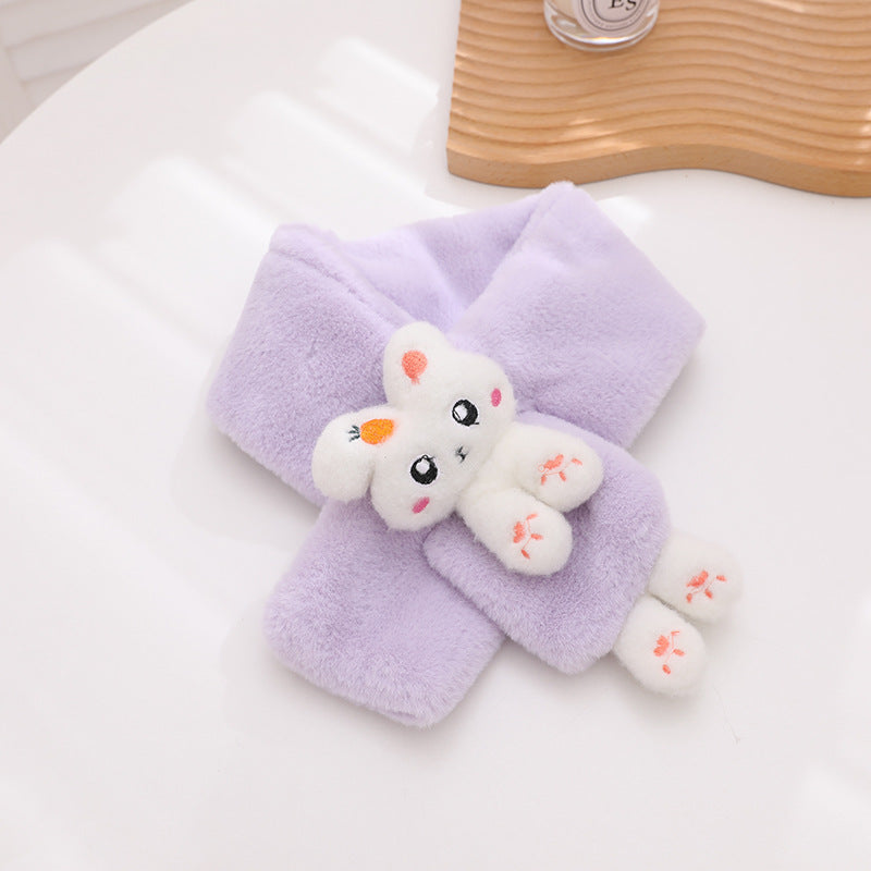 Kids’ Plush Scarf – Autumn Winter Korean Style Warm Scarf