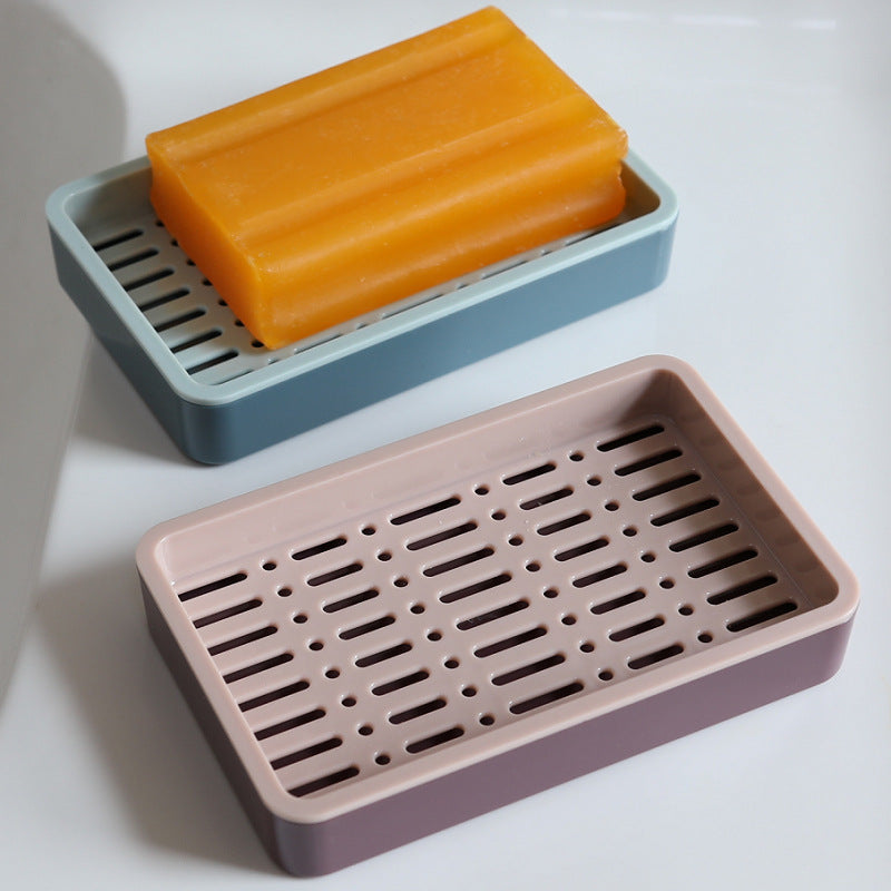 Large Double-Layer Draining Soap Box for Bathroom & Laundry