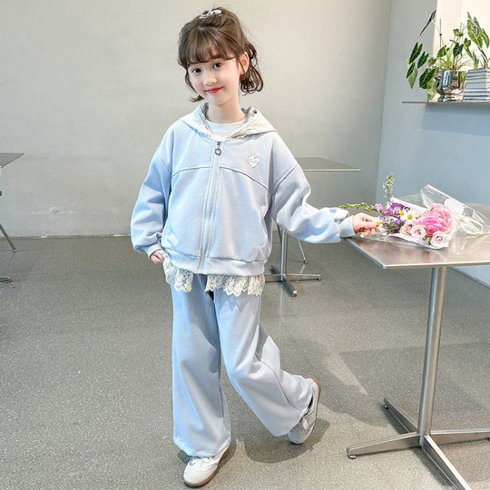 Girls Hoodie Sweatshirt Autumn Two-Piece Set – Cozy Kids Clothes Nepal | Tudoholic