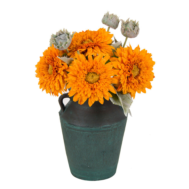 Simulated Sunflower Teddy Bear – Handmade Fake Flower Craft