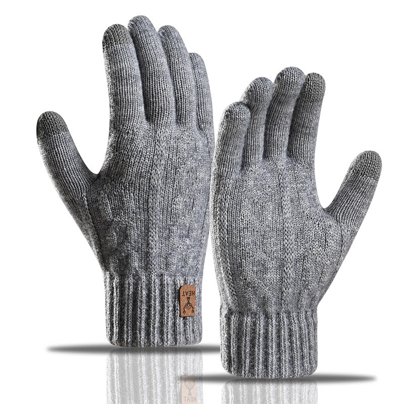 Men’s Knitted Touch Screen Winter Gloves Thick Warm