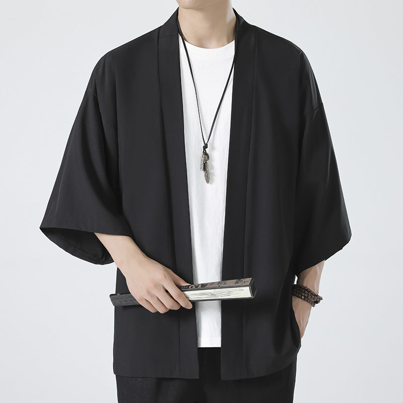 Men’s Chinese Style Kimono Hanfu Summer Cardigan