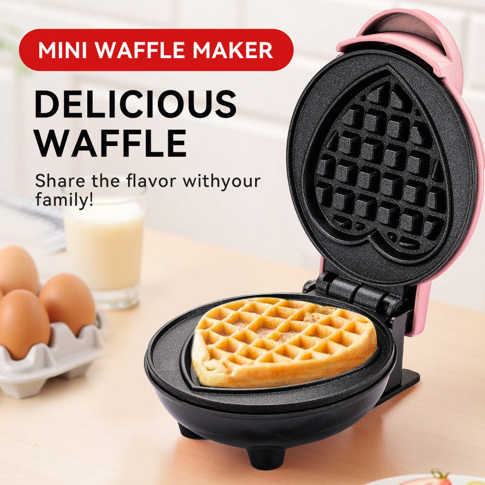 Mini Love Waffle Machine for Home Breakfast & Snacks