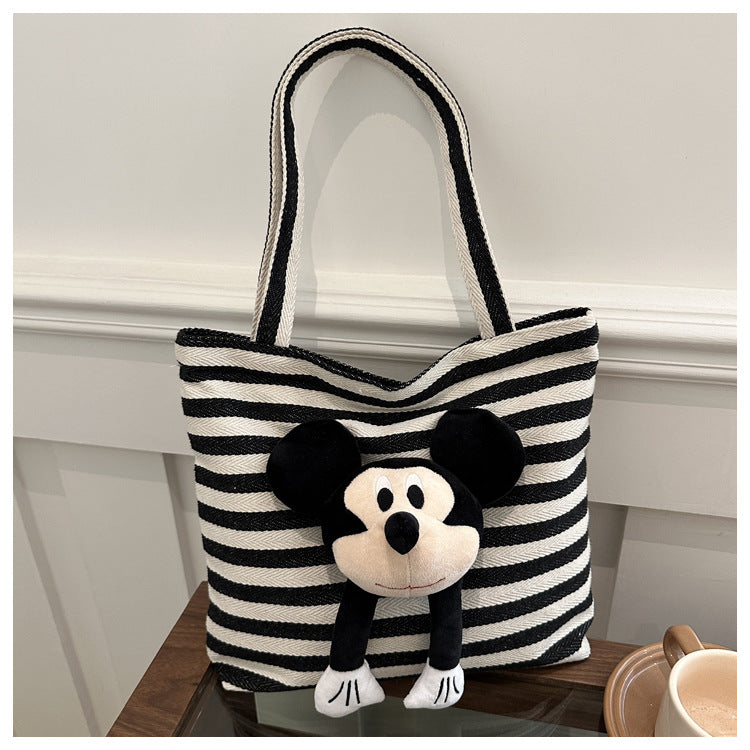 Fashion Women's Large Capacity Striped Tote Bag