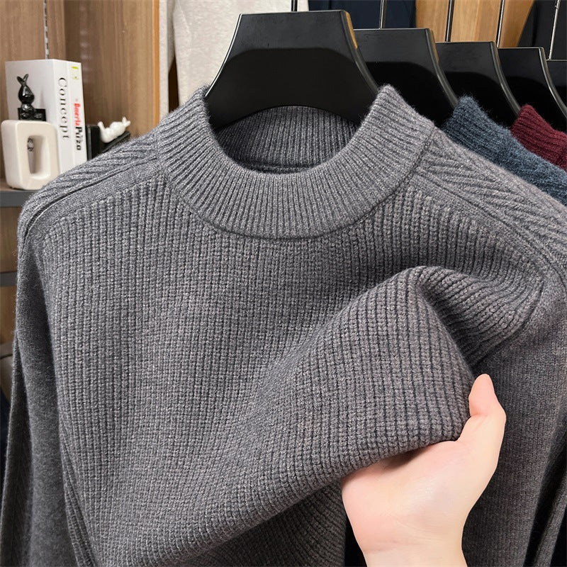 Men’s Heavyweight Half Turtleneck Jacquard Knitwear