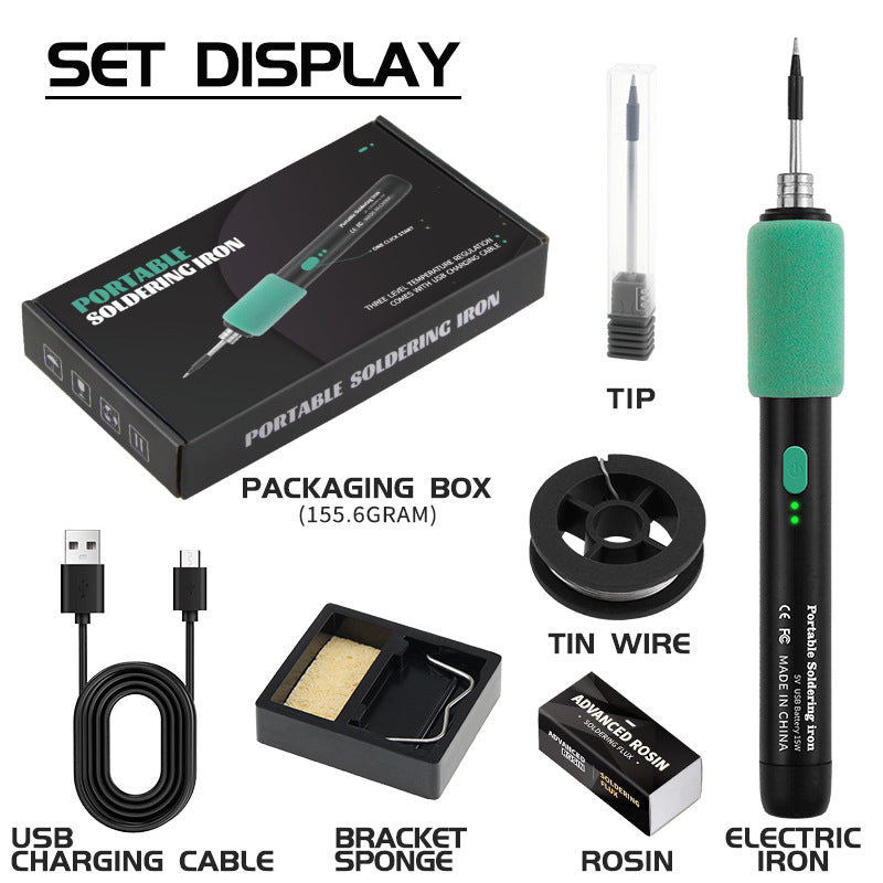 USB Portable 5V 15W Wireless Soldering Iron for Repair