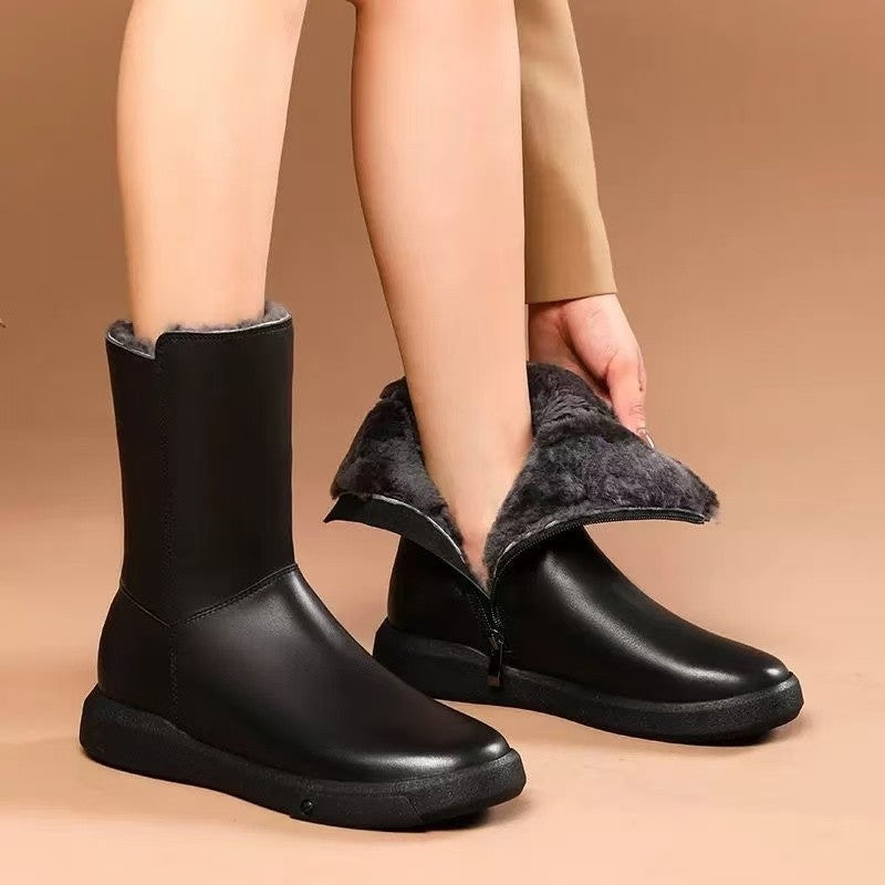 Wedge Fleece-Lined Boots