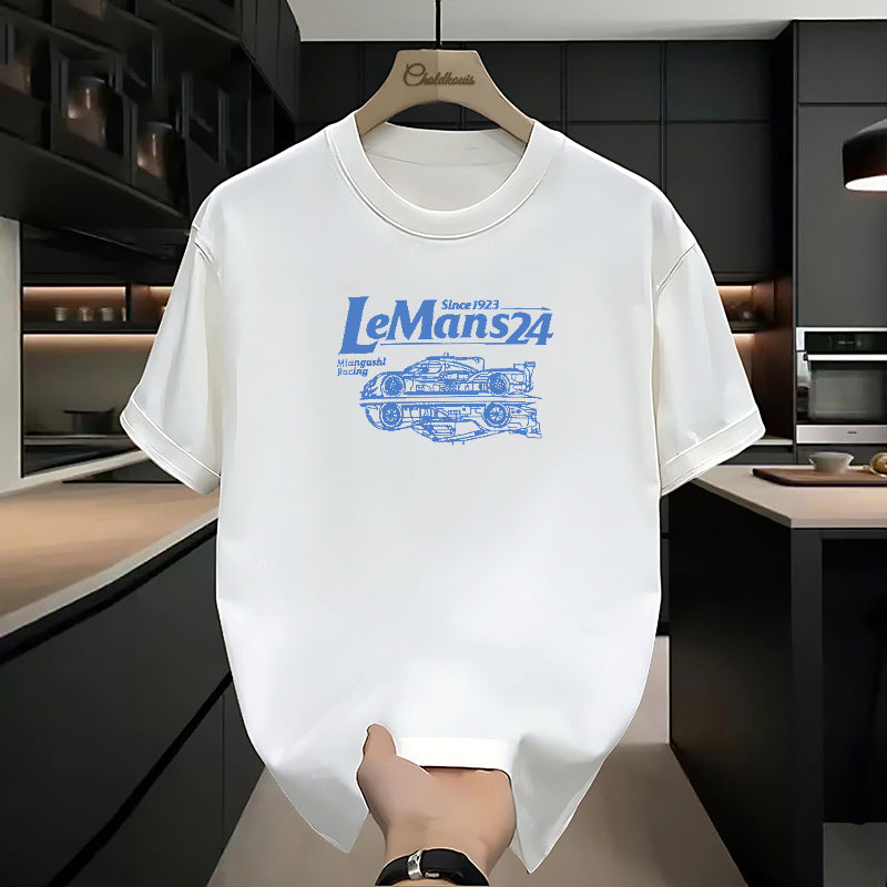 INSTOCK-Men’s Trendy Printed Loose T-Shirt – Stylish Casual Tee