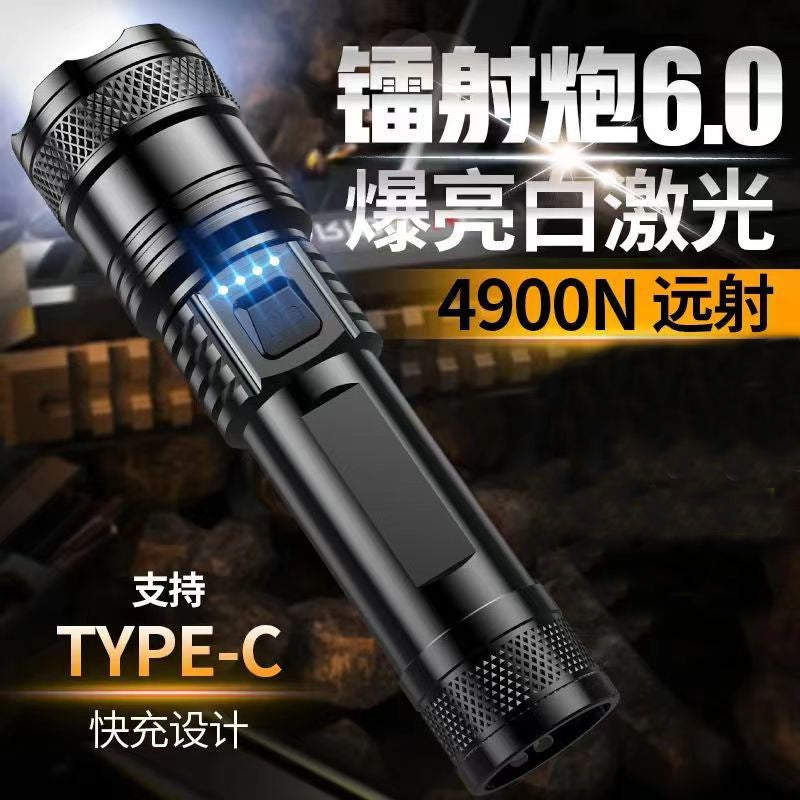 Super Light Long-Range Flashlight – Outdoor Zoom Spotlight