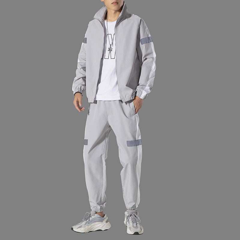 Men’s Spring-Autumn Cardigan Sportswear Two-Piece Set