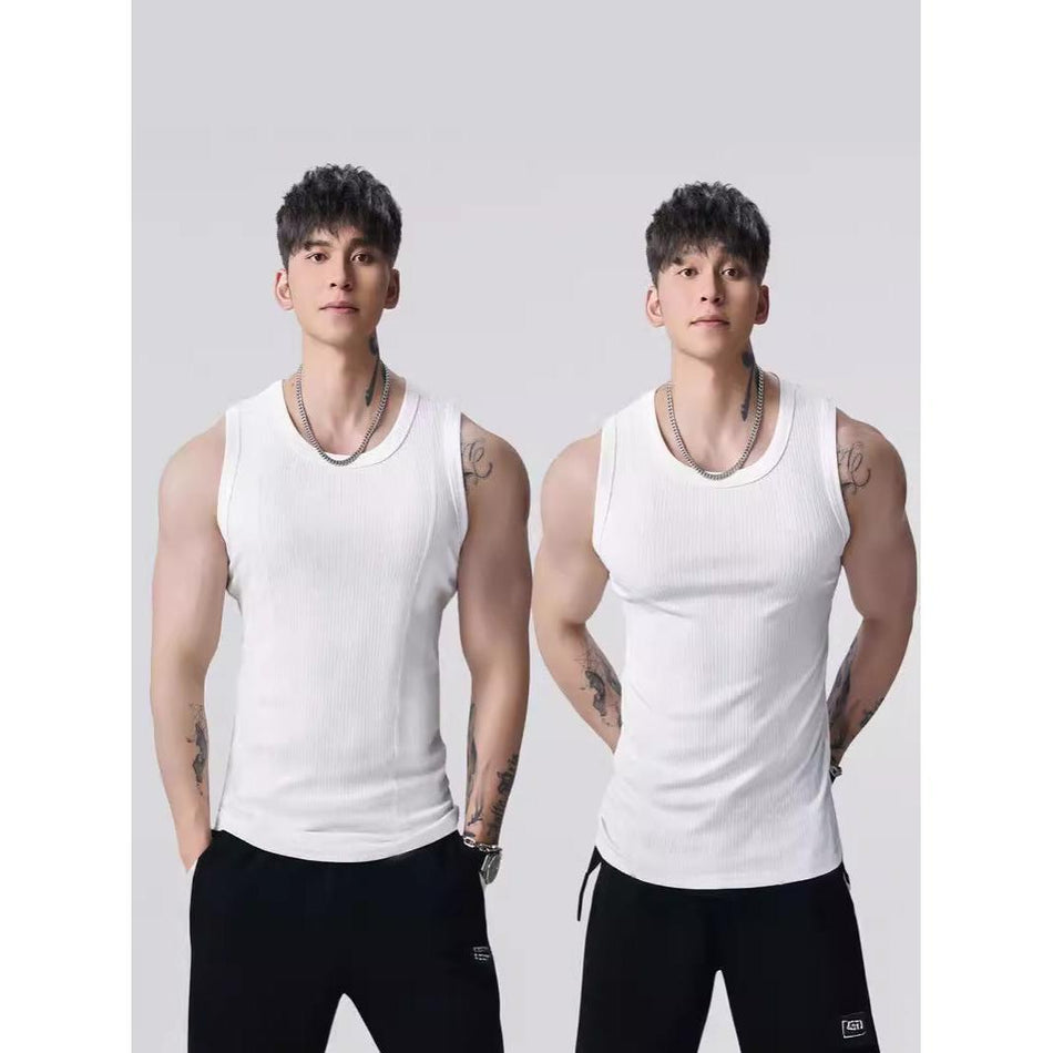 Men’s Heavyweight 310g Sleeveless Vest Summer Sports Base T-Shirt