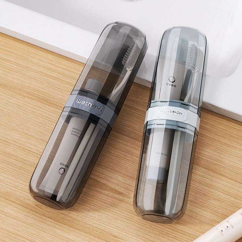 Transparent Travel Toothbrush Set with Cup & Box